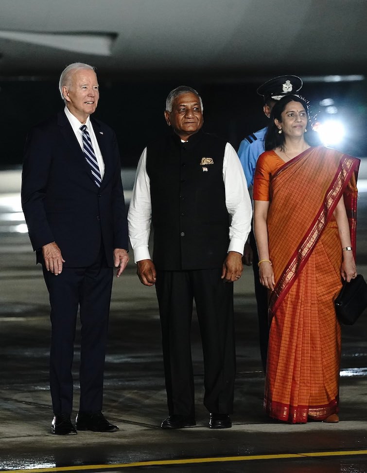 US President Joe Biden arrived in India