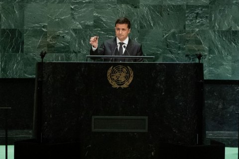 Zelenskyy to UNGA: "My task is to end war in Donbas but not at the cost of freedom"