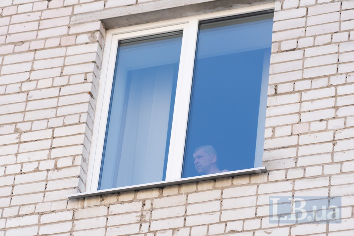 A Ukrainian service member after being released in a prisoner exchange