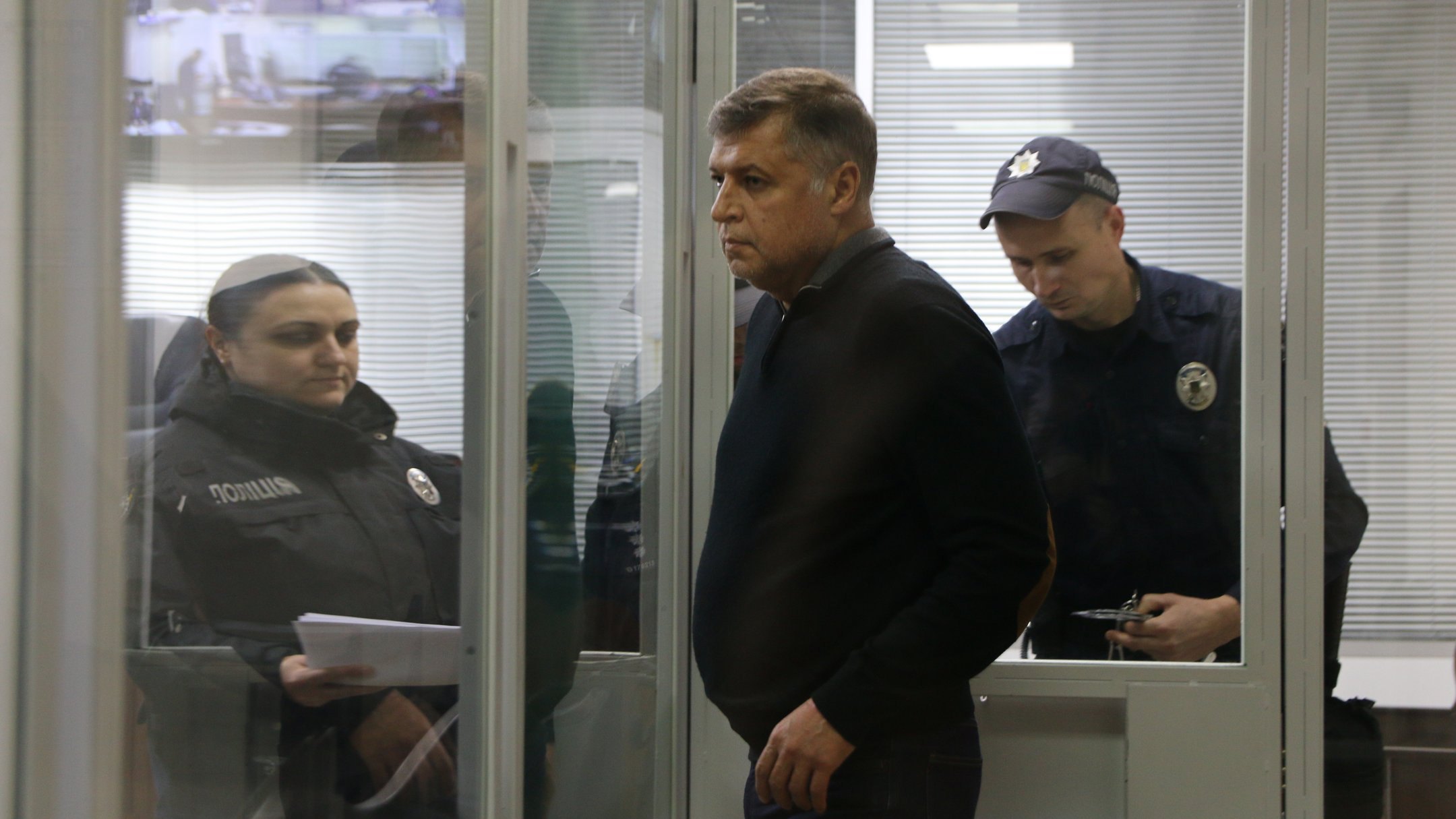 Ihor Myronyuk in the courtroom
