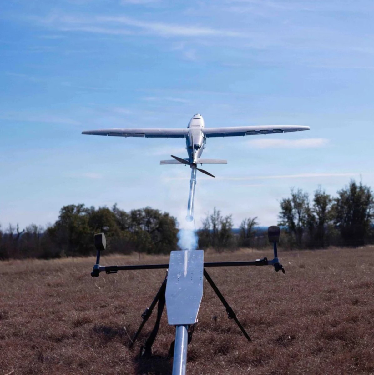 The attack drone is launched from the platform during a demonstration for the 1st Cavalry Division on 29 January, 2026, Fort Hood, Texas.