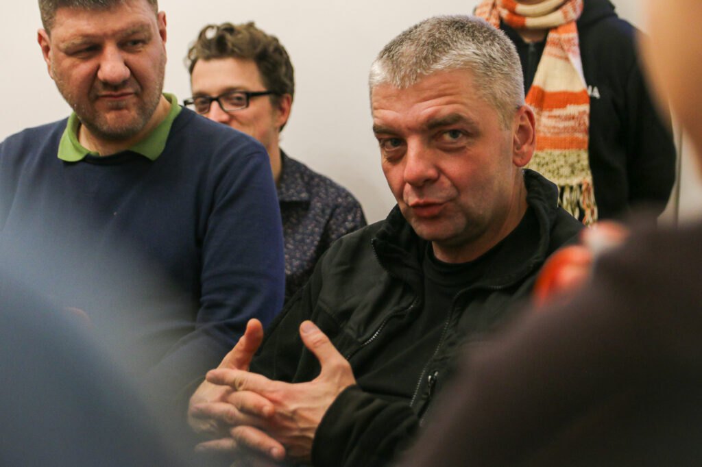 Ukrainian Armed Forces officer and human rights activist Maksym Butkevych at a meeting with human rights activists in Kyiv, 25 November 2024.