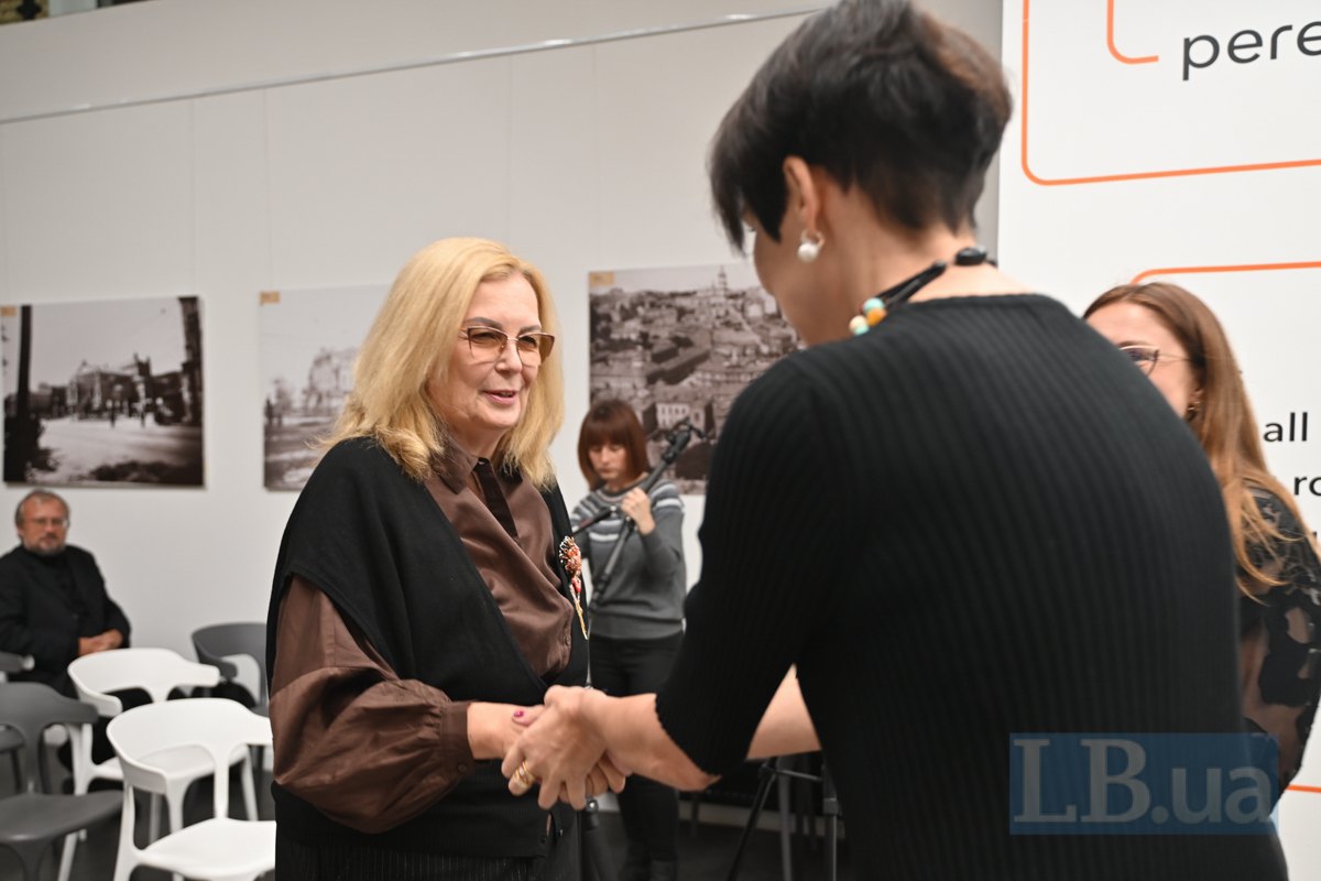 Acting Rector of Kyiv National University of Technologies and Design, Oleksandra Olshanska, and Sonya Koshkina