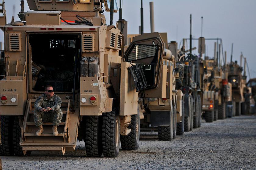 American armoured vehicle MaxxPro MRAP.