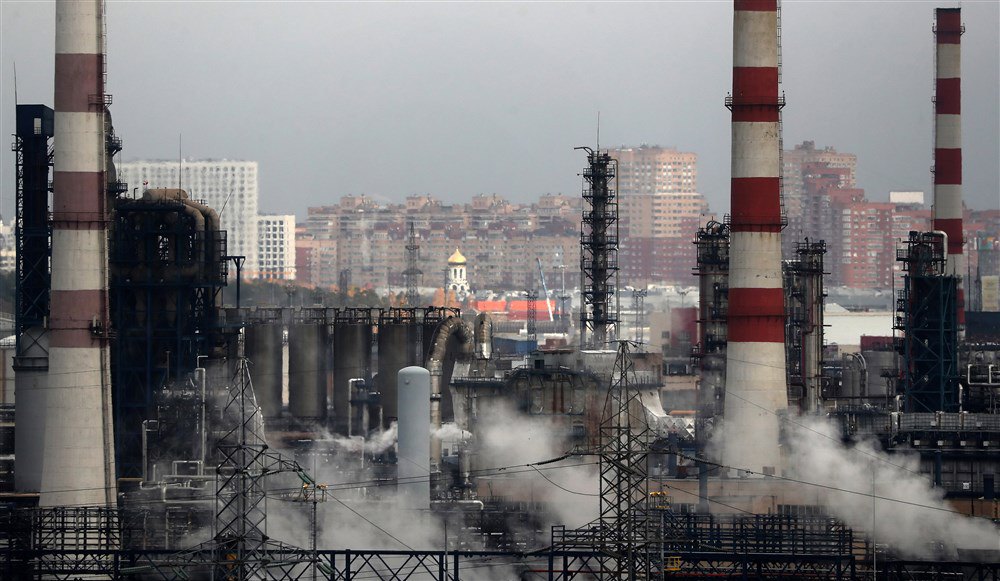 Moscow oil refinery.