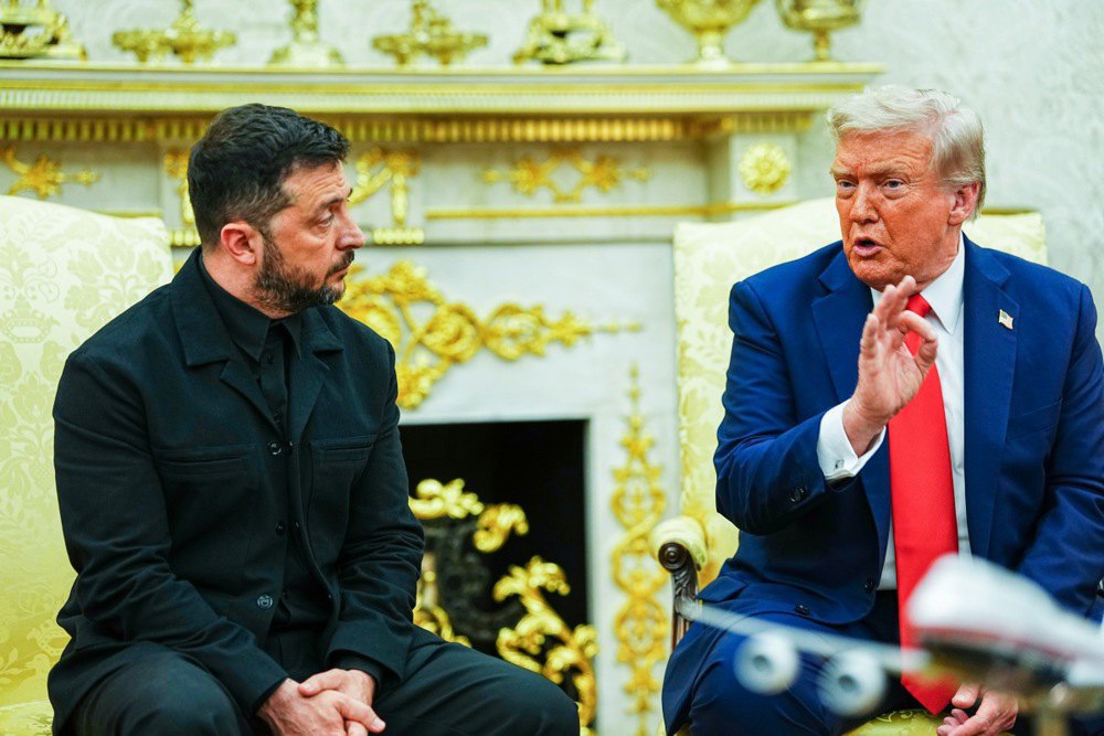 Meeting between Donald Trump and Volodymyr Zelenskyy in the Oval Office of the White House