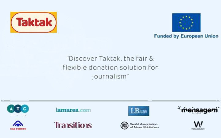 Eight European independent media organisations launch Taktak—a donation platform for journalism