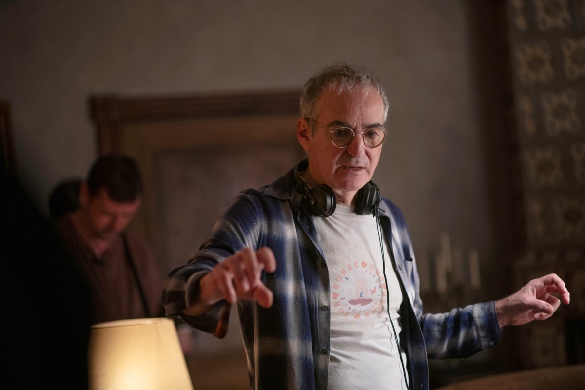 Olivier Assayas during filming