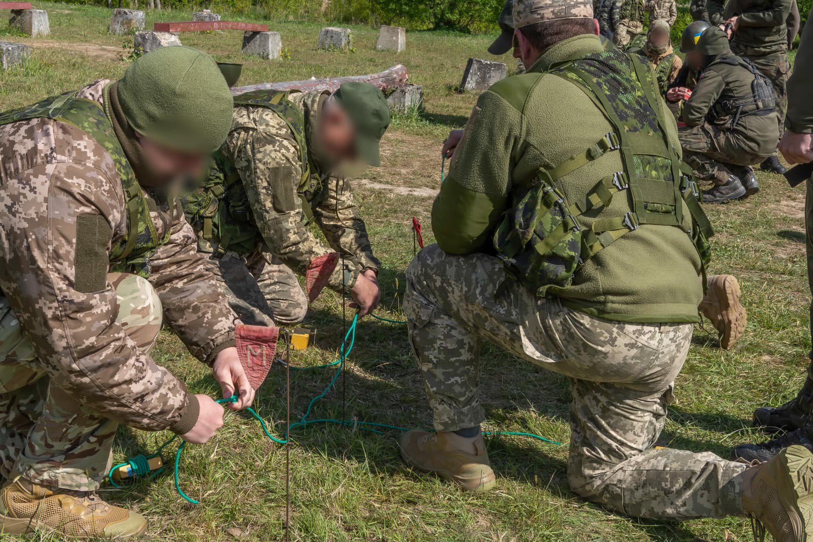 Ukrainian military personnel during training in Poland