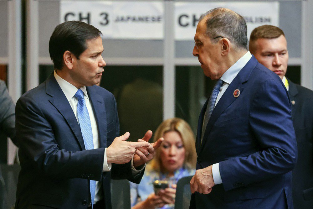 Russian Foreign Minister Sergey Lavrov and U.S. Secretary of State Marco Rubio during a meeting of East Asian foreign ministers in Kuala Lumpur, Malaysia. 11 July, 2025.