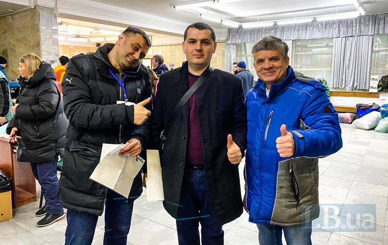 Igor Zinkevych, Oleksandr Lubetskyy and Yuriy Viznyak in the Humanitarian HQ