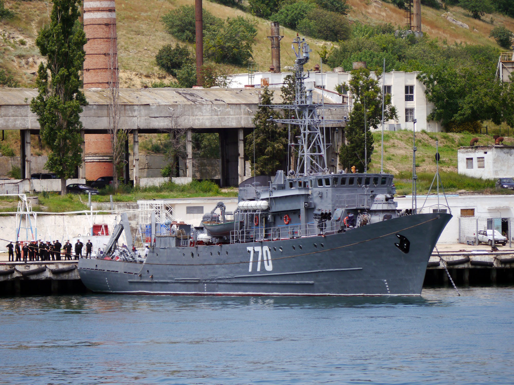 Minesweeper Valentin Pikul at pier in Sevastopol