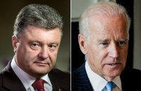 Poroshenko, Biden say sanctions on Russia should stay