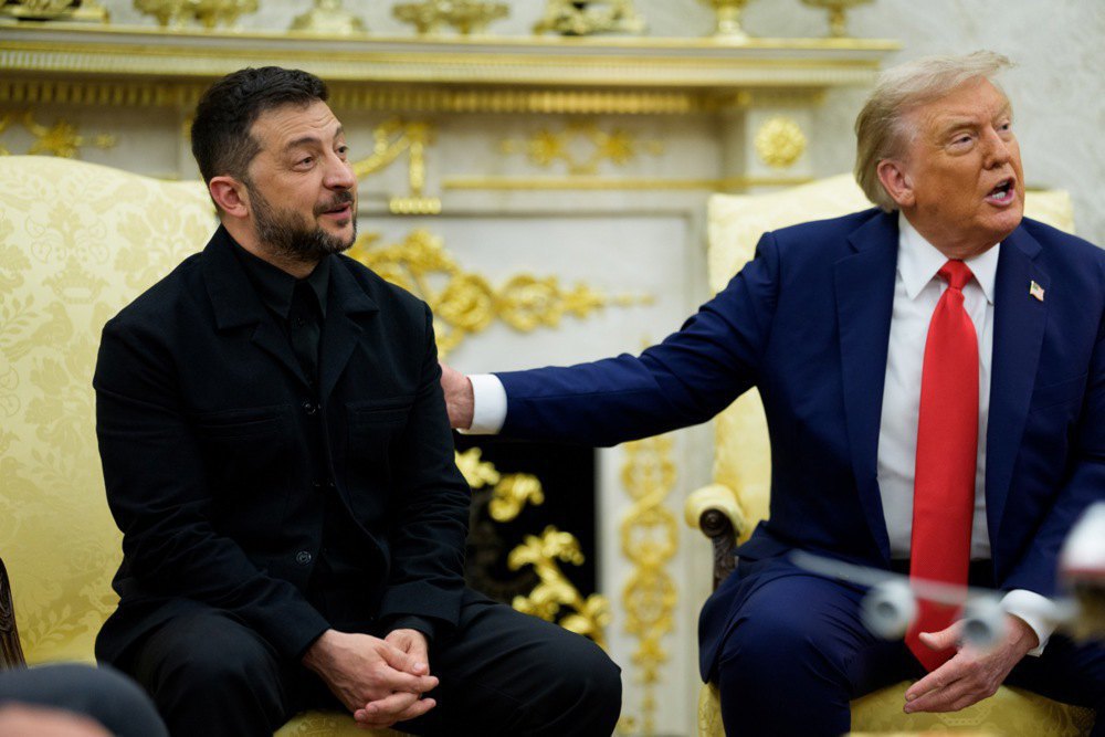 Meeting between Donald Trump and Volodymyr Zelenskyy in the Oval Office of the White House