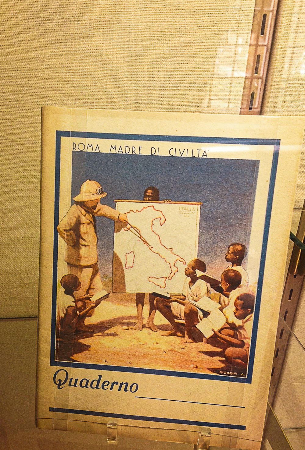 An Italian fascist teaches Ethiopian children that Rome is the mother of civilisation. From the collection of the Yale University Library