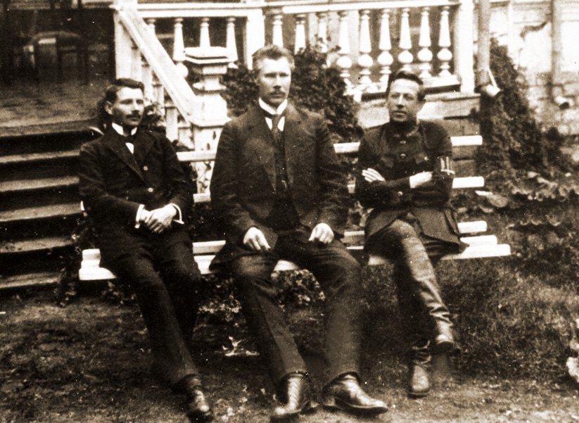The composition of the Directorate in the second half of 1919 (from left to right): Andriy Makarenko, Fedir Shvets, Symon Petlyura