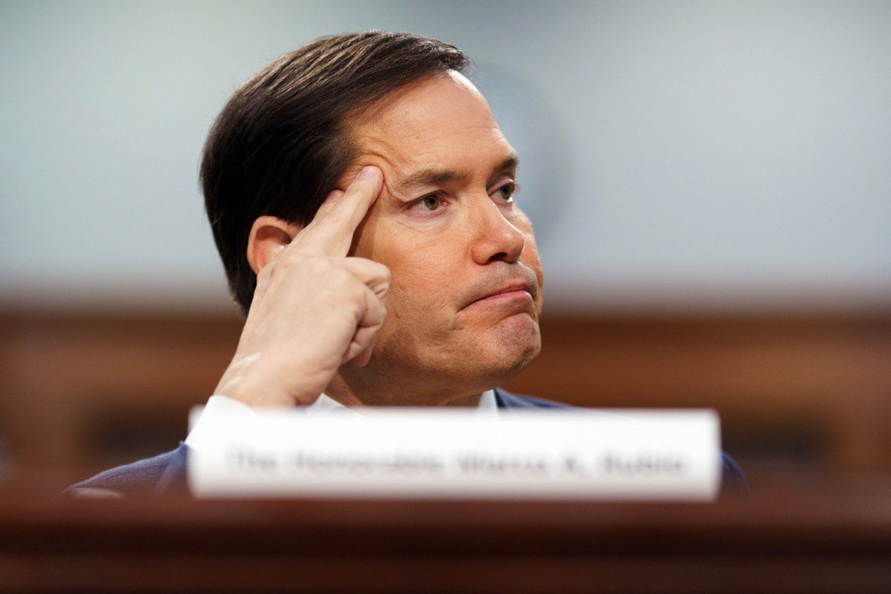 US Secretary of State Marco Rubio during a Senate hearing