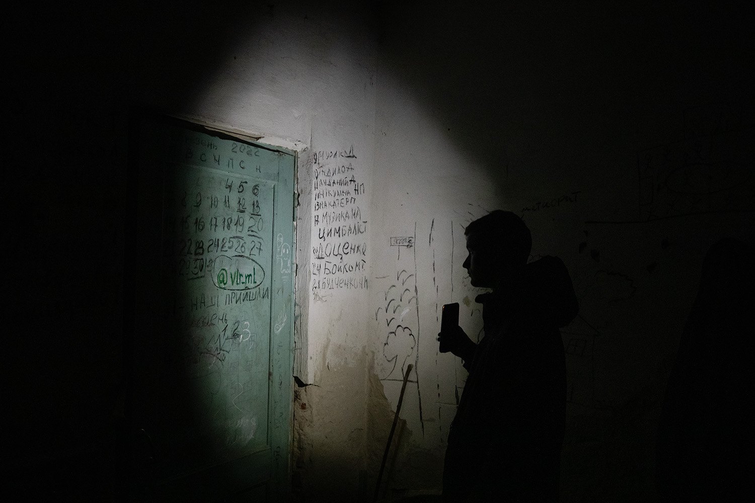 The basement of a school in Yahidne, 20 April 2022, where Russian military held 367 villagers for 27 days.