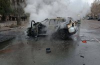 "Police" chief's car blown up in Mariupol