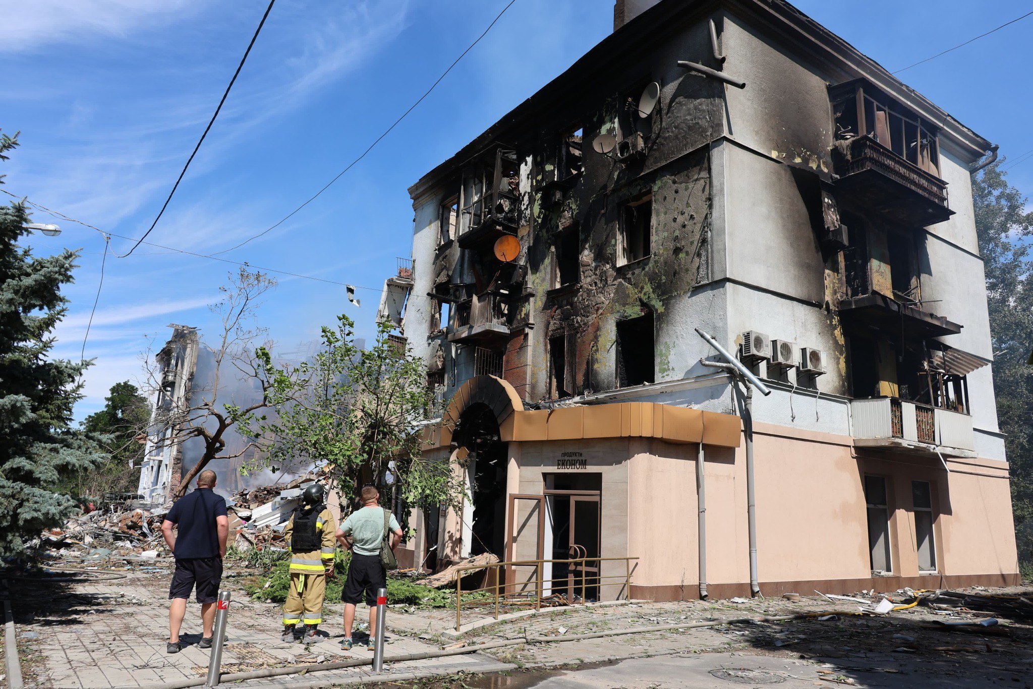 Consequences of the shelling of Kramatorsk, 31 July 2025