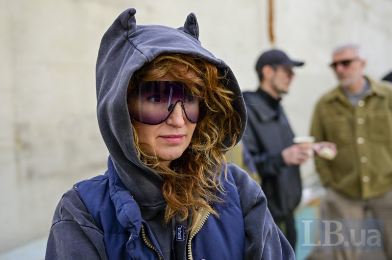 Producer Iryna Kostyuk during the filming of the zombie horror film <i>Kakhovka Facility</i>