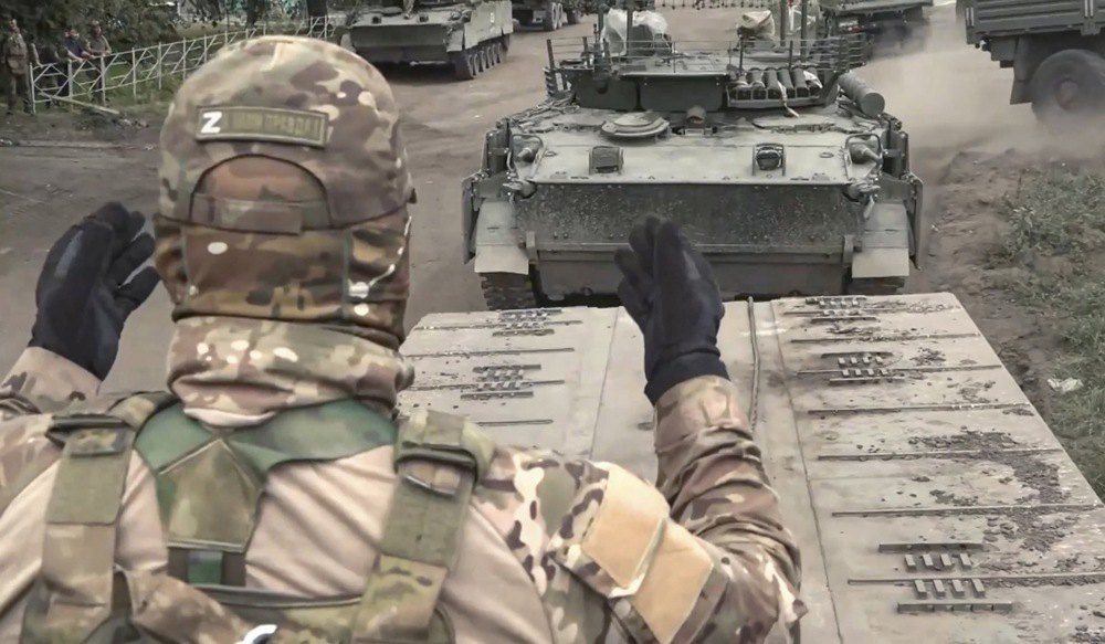 Russian military equipment in the Kursk Region, Russia, 11 August 2024