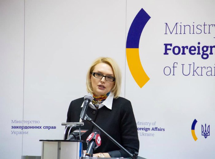 Ukrainian Foreign Ministry spokesperson Kateryna Zelenko