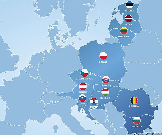 Countries party to the Three Seas Initiative