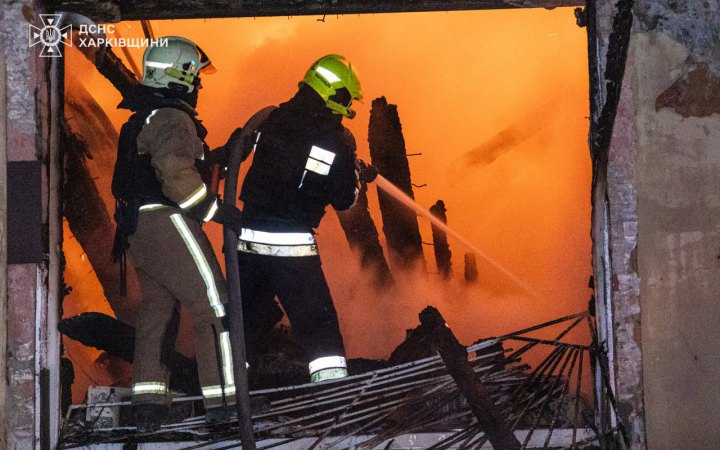 Night drone strikes in Kharkiv: School, kindergarten damaged, 16 injured including four children (update)