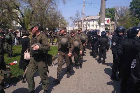 Police prevent scuffles at Odesa's Kulykove Field