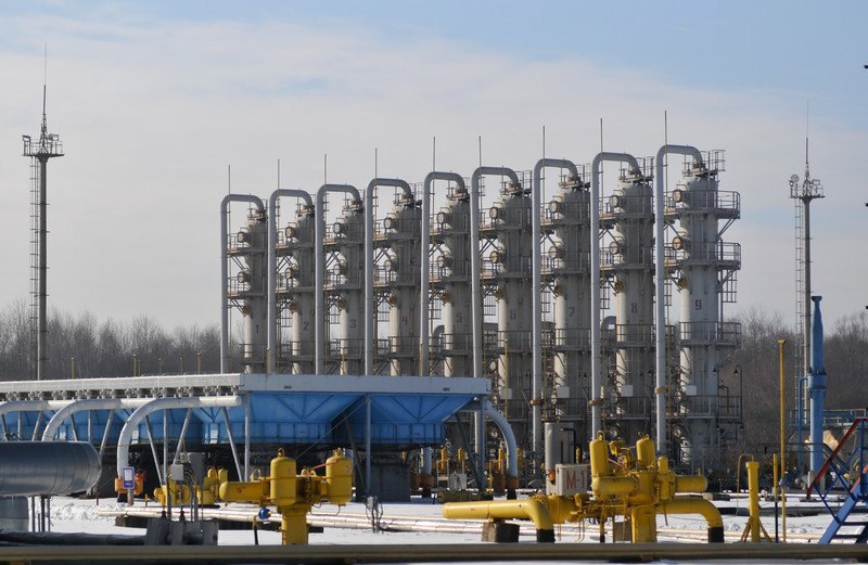 Gas storage facility in Stryy.