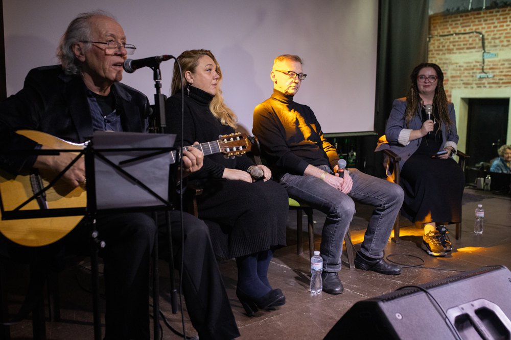 Viktor Morozov, Solomiya Chubay and Oleh (John) Suk during the festival Land of Poets