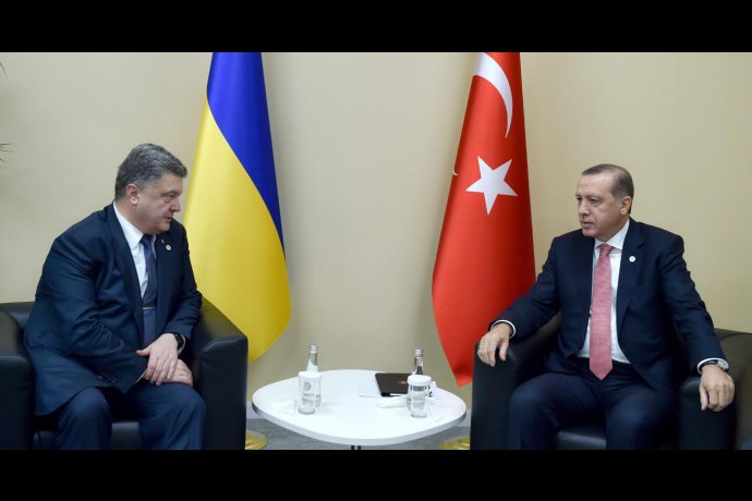 Petro Poroshenko and Recep Tayyip Erdogan, presidents of Ukraine and Turkey