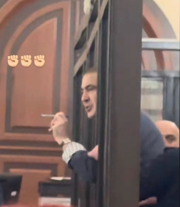 Mikheil Saakashvili during the trial on 6 April, 2026.