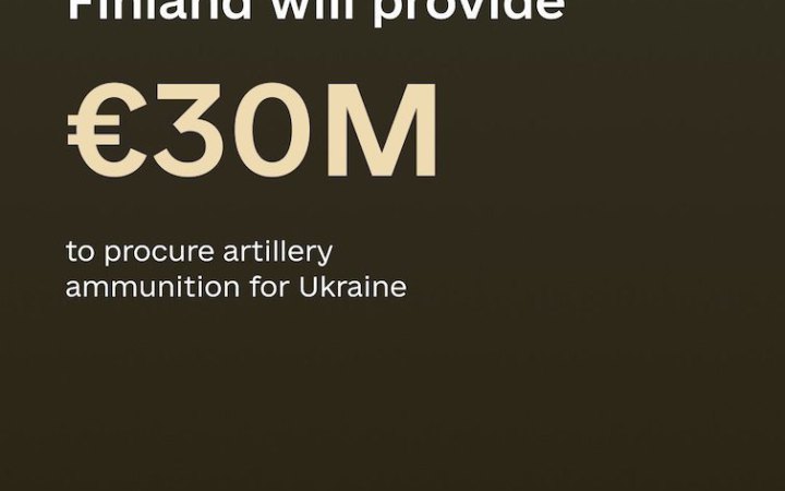 Finland to provide 30m euros for artillery ammunition for Ukraine
