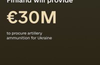Finland to provide 30m euros for artillery ammunition for Ukraine