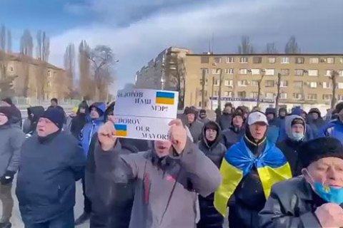 In Melitopol, more than 2,000 people demand that the occupiers release Mayor Fedorov