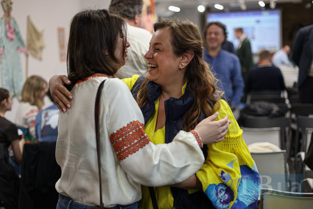 Head of the public initiative Golka Iryna Fedoriv and TV producer Viktoriya Butenko