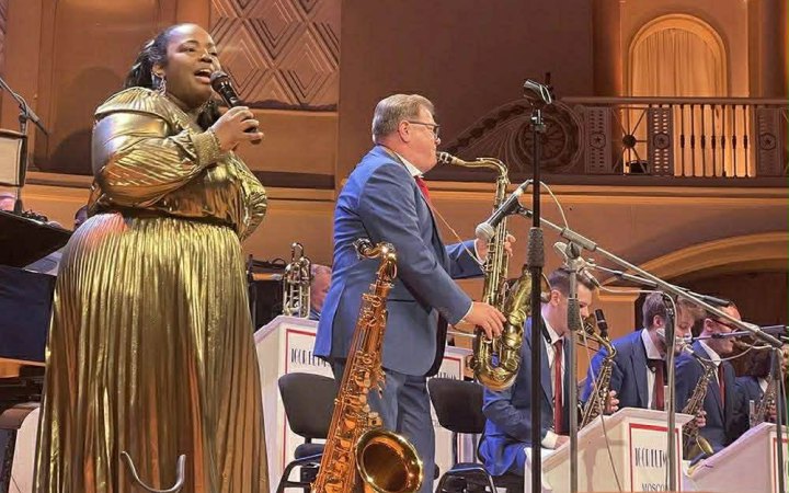 Camille Thurman at the festival in Moscow