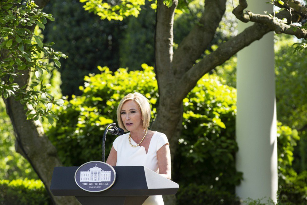  Paula White speaks at the National Day of Prayer at the White House, 7 May 2020.