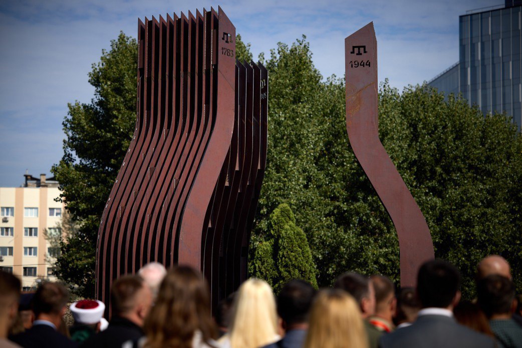 Opening of the Crimean Tatar people's memorial in Kyiv.