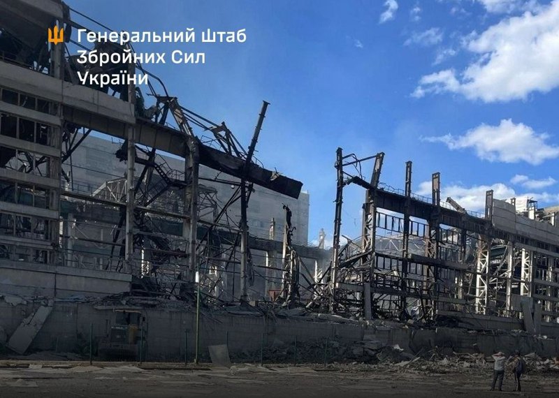 Results of missile strike on Titan-Barikady plant