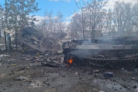 In Kharkiv region, Ukrainian military destroys tanks and occupiers' combat vehicles