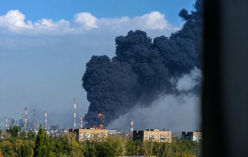 Results of the strike of the Armed Forces of Ukraine on Gazprom Petrokhim Salavat, Republic of Bashkortostan.