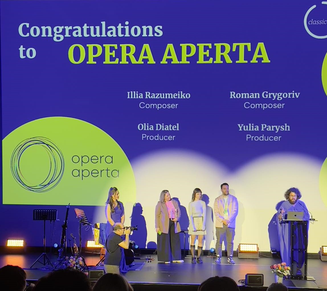Olha Dyatel, Yuliya Parysh, Roman Hryhoriv and Ilya Razumeyko at The Classical:NEXT Innovation Award 2025