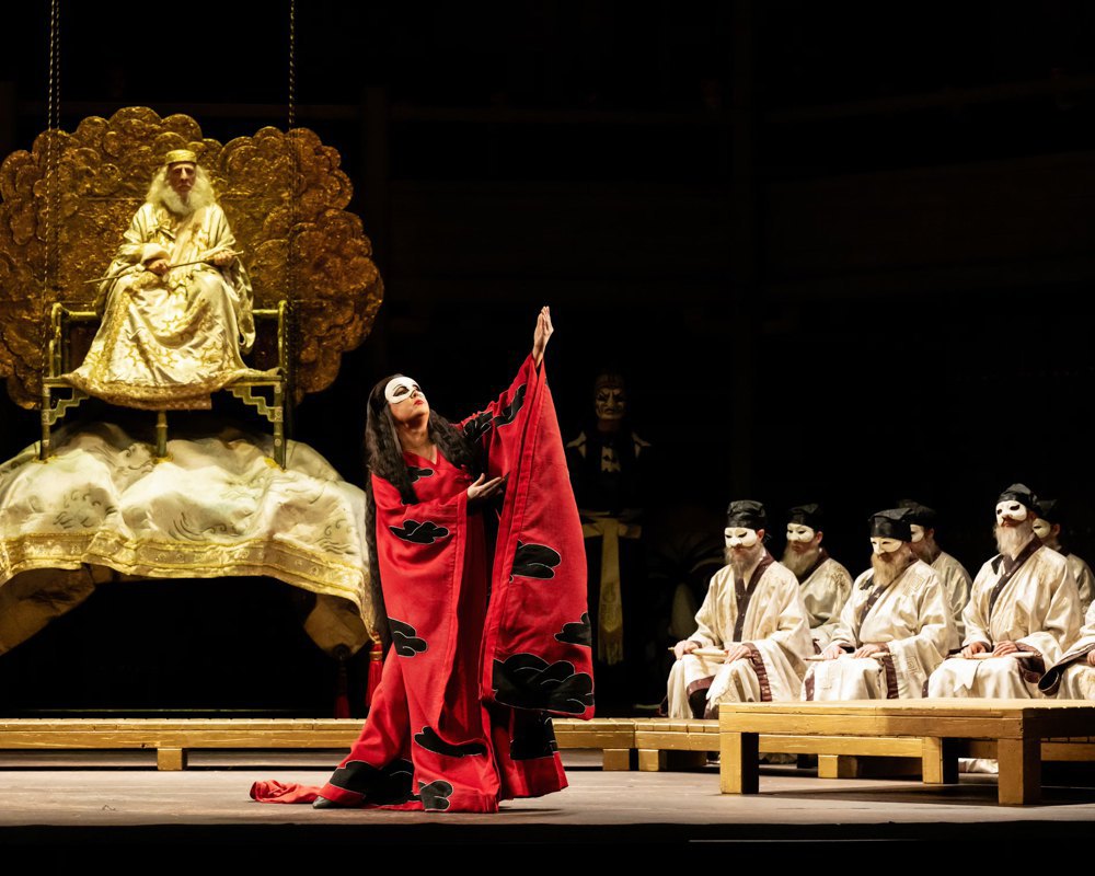 Anna Netrebko as the Princess in Turandot at the Royal Opera House.