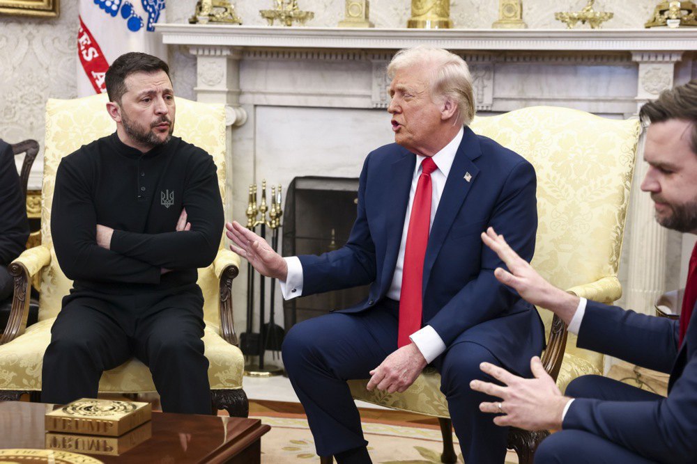 Volodymyr Zelenskyy, Donald Trump and J.D. Vance