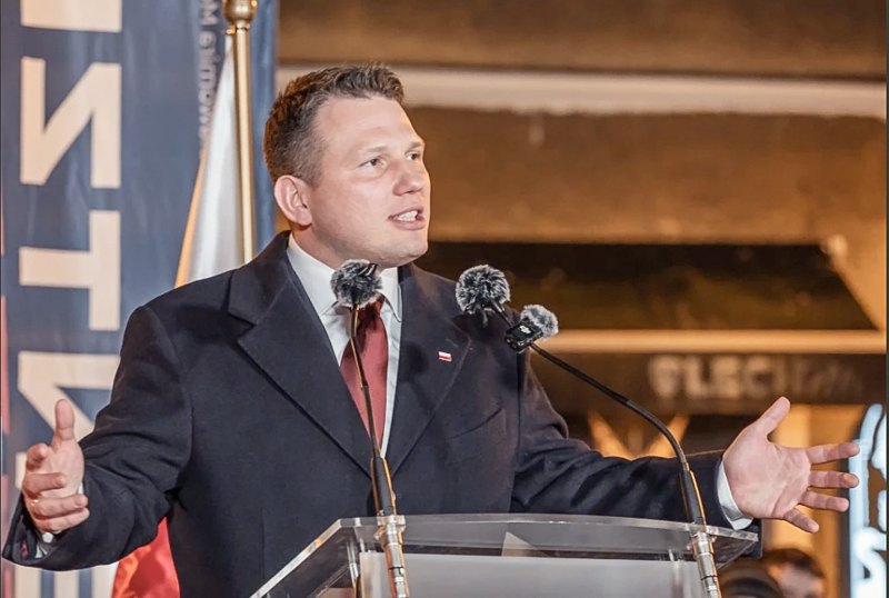 Sławomir Mentzen during the election campaign