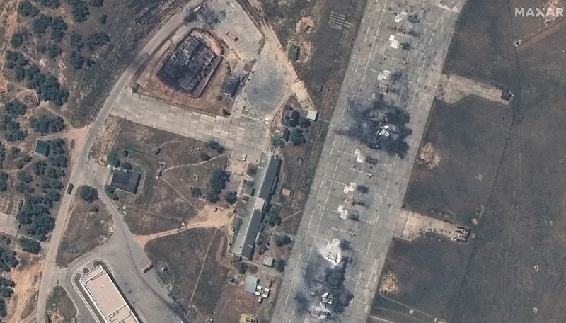 The results of the strikes on the Russian airfield at Belbek