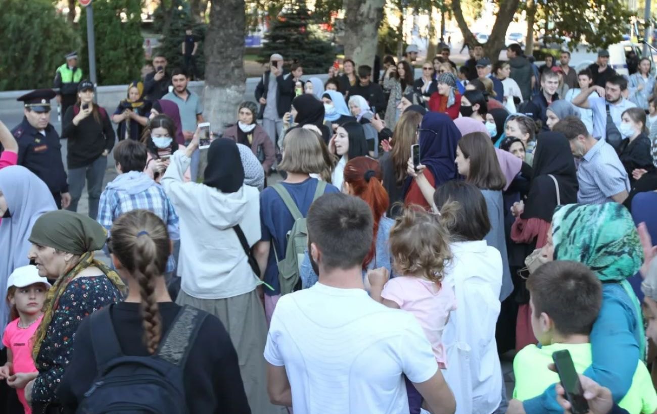 Protest in Makhachkala against mobilisation